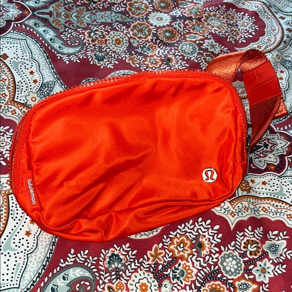 Lululemon Solar Orange WordMark Crossbody